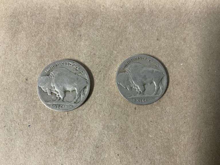 2 silver buffalo nickels Legacy Auction Company