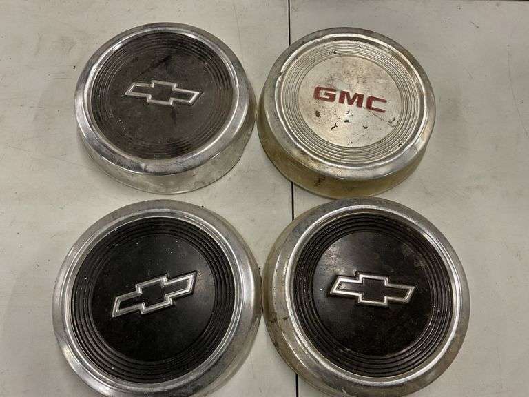 Chevy and GMC hubcaps Legacy Auction Company