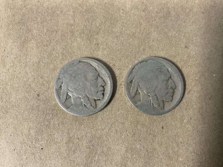 2 silver buffalo nickels Legacy Auction Company