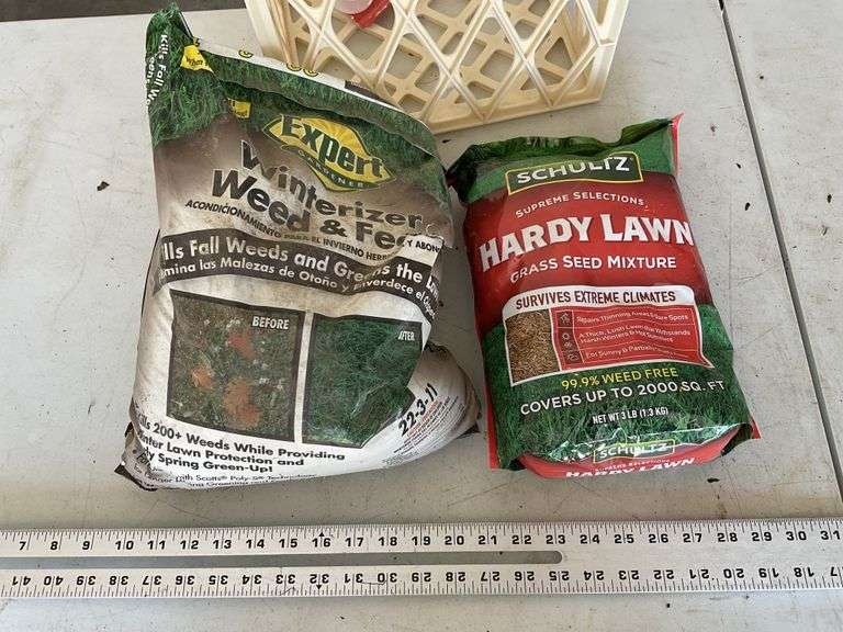 Fertilizer and grass seed mixture Legacy Auction Company