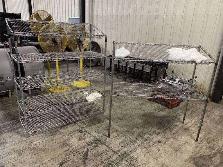 2 wire, shelving units, has plastic stuck to it! Legacy Auction Company