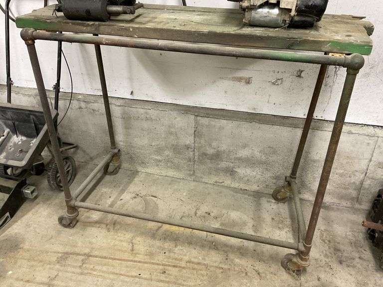 Homemade engine stand on wheels Legacy Auction Company