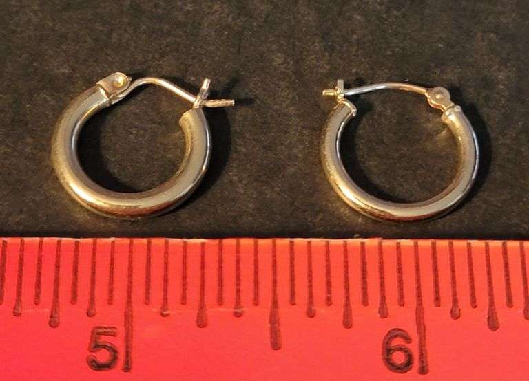 14k Gold Small Hoop Earrings Legacy Auction Company
