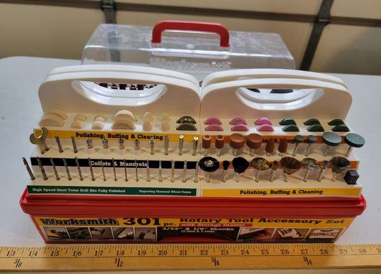 Worksmith 301 Pc Rotary Tool Accessory Set Legacy Auction Company