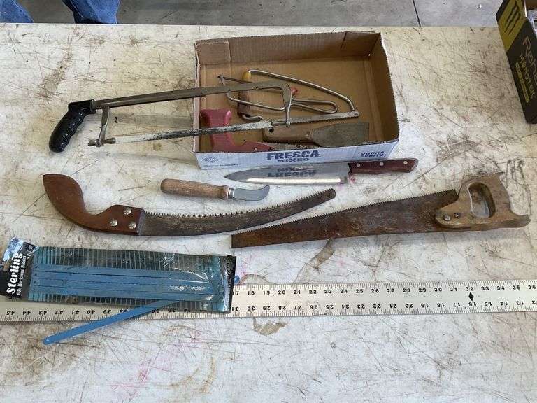Assorted saws and blades Legacy Auction Company
