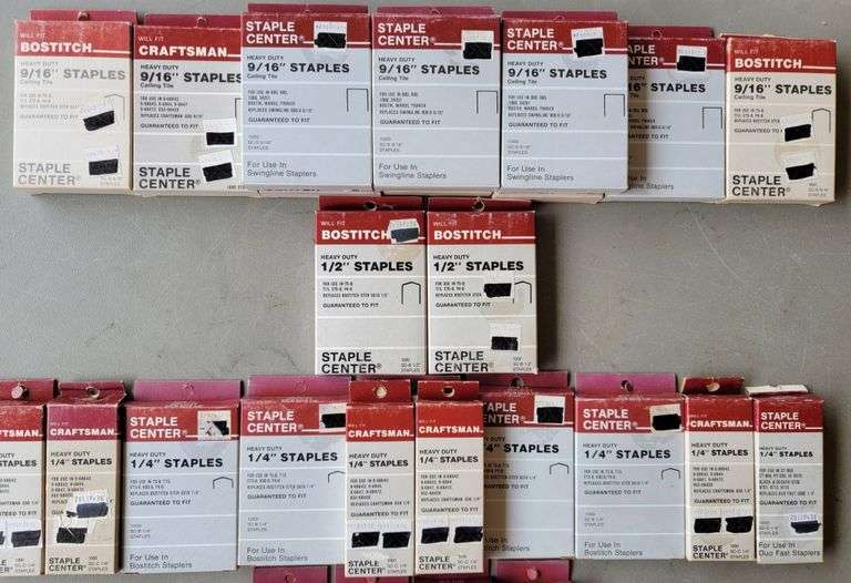 Staple Gun Staples of Various Sizes (New) Legacy Auction Company