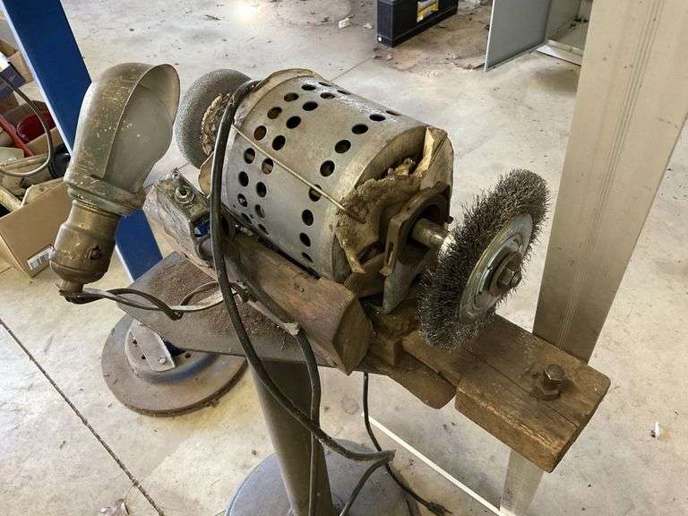 Home made pedestal grinder Legacy Auction Company