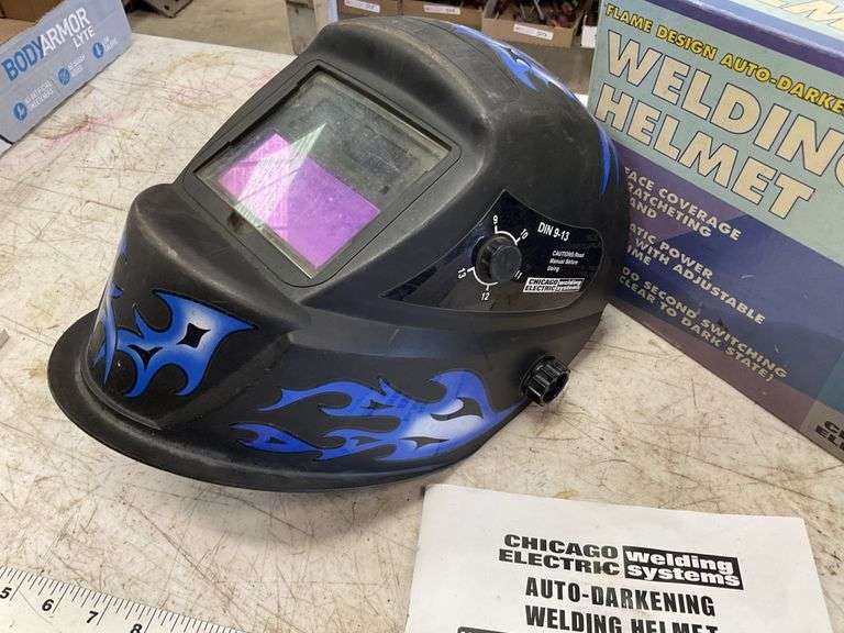 Chicago electric welding helmet with auto Legacy Auction Company