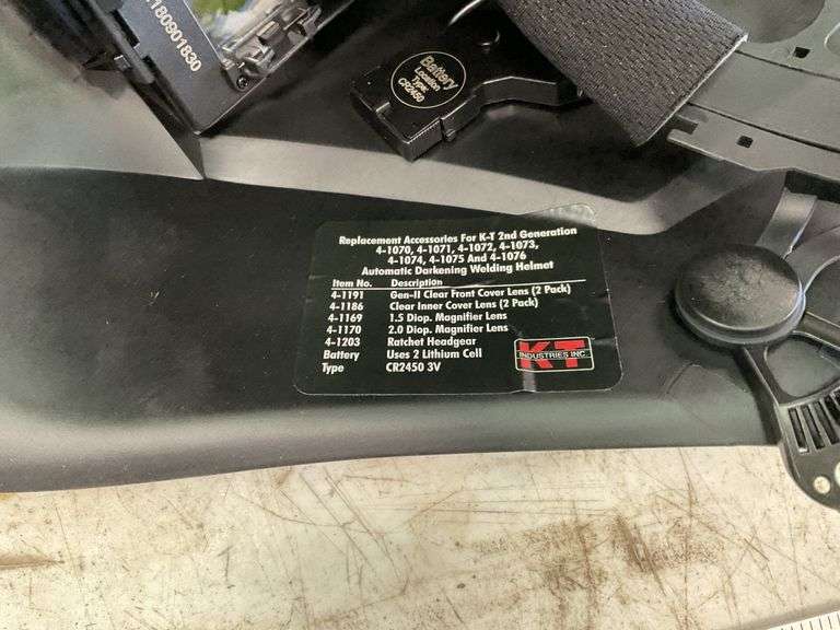 KT industries welding helmet with auto darkening Legacy Auction Company