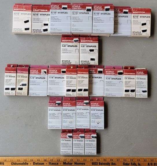 Staple Gun Staples of Various Sizes (New) Legacy Auction Company
