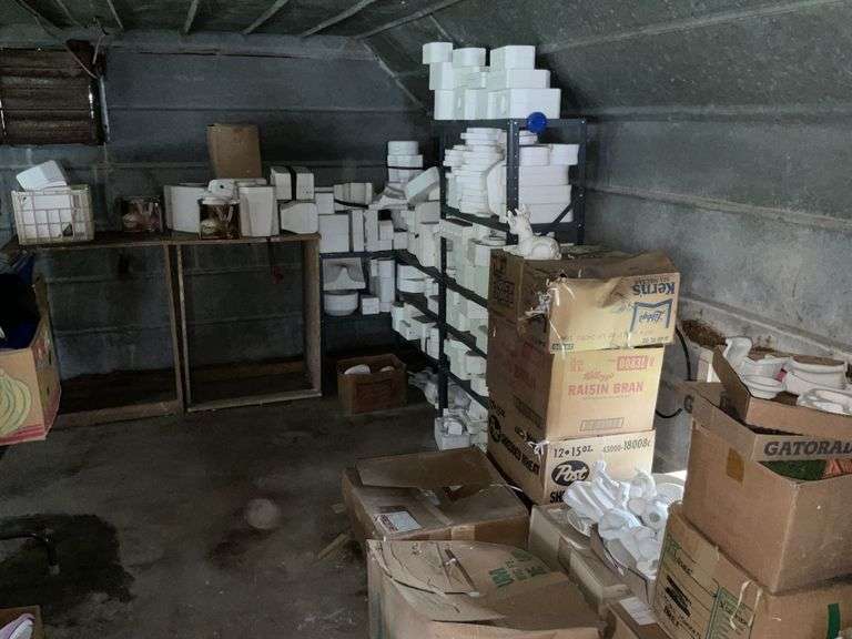 Kilns, all green ware molds, shelving, etc. Buyer Legacy Auction Company