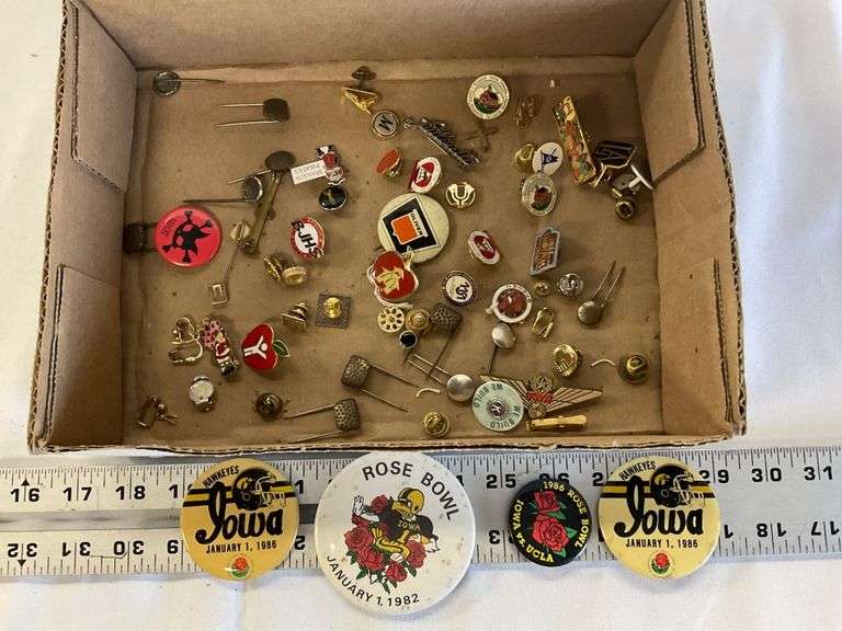 Pins and buttons Legacy Auction Company