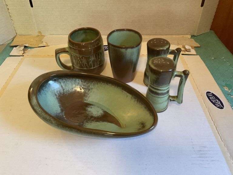 Frankoma bowl, mug, salt/pepper Legacy Auction Company