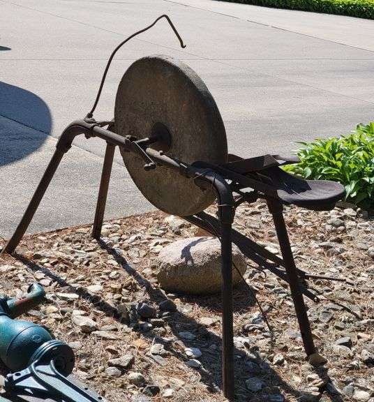 Vintage Grinding Stone Pedal Wheel Legacy Auction Company