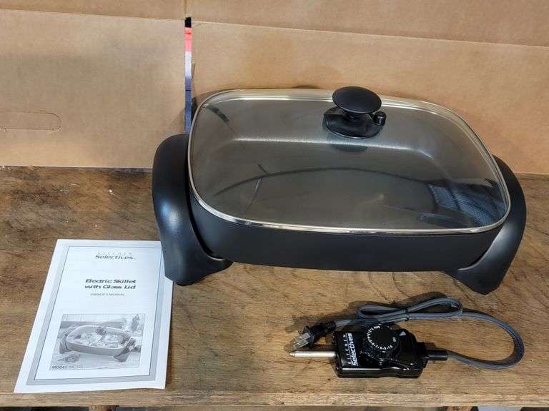 Kitchen Selectives Electric Skillet W/Glass Lid Legacy Auction Company