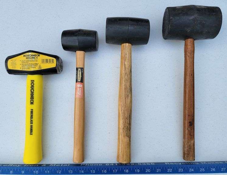 4 Lb Sledge Hammer & Assorted Rubber Mallets Legacy Auction Company