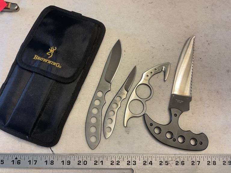 Browning RMEF field dress, knife set Legacy Auction Company