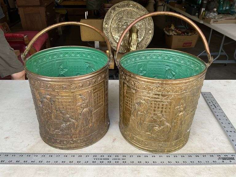 Decorative metal buckets Legacy Auction Company