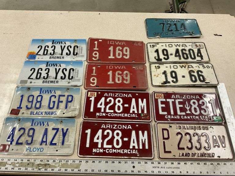 Vintage license plates Legacy Auction Company