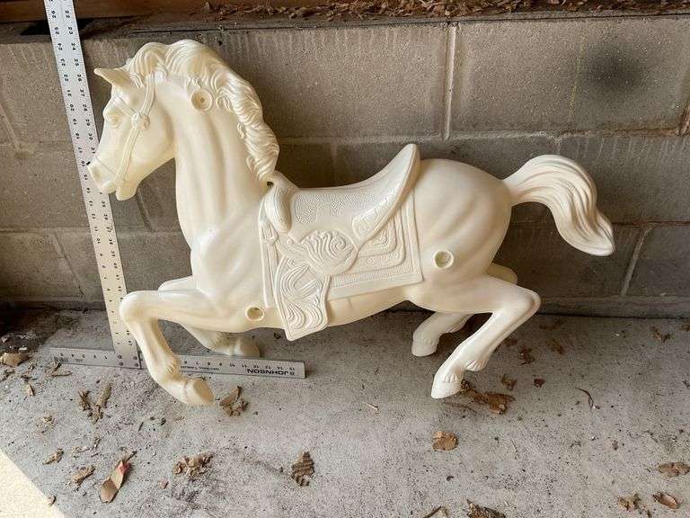 Plastic carousel horse, new Legacy Auction Company