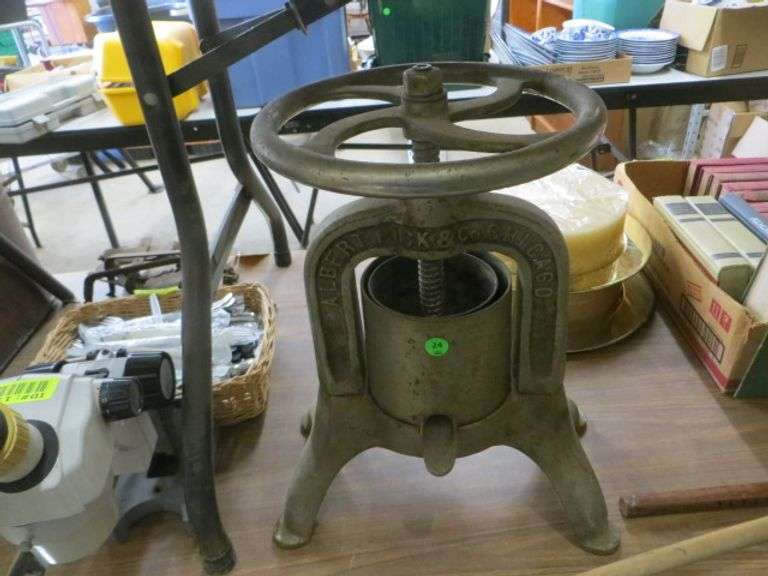 Vintage French Duck Press Lambrecht Auction, Inc.