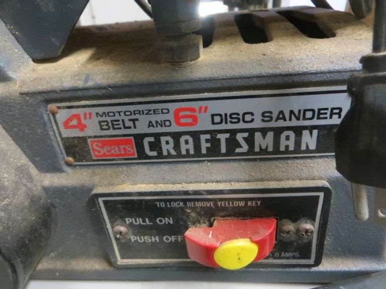 Craftsman 4" Belt 6" Disc Sander Lambrecht Auction, Inc.