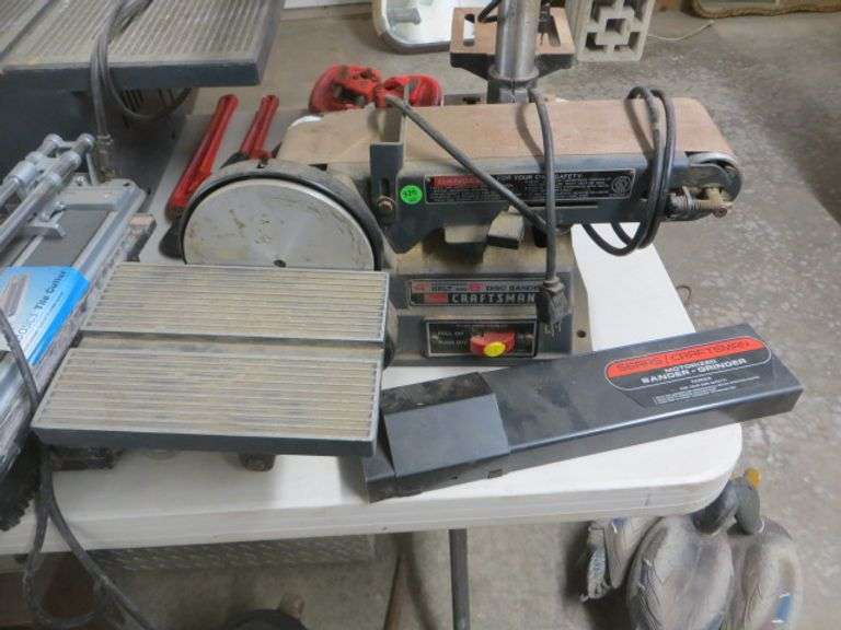 Craftsman 4" Belt 6" Disc Sander Lambrecht Auction, Inc.