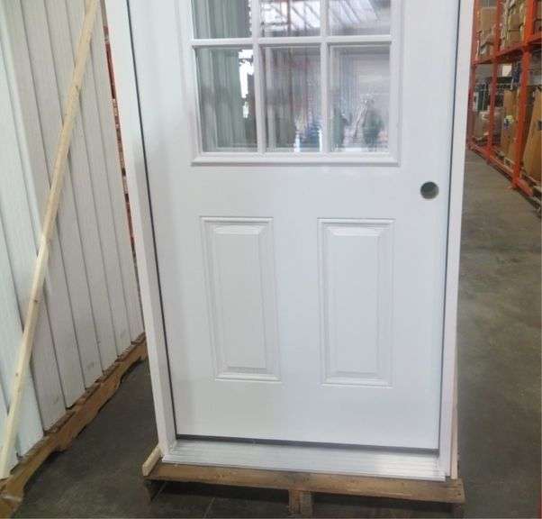 Exterior 9 Lite Door 36" x 80" LH Lambrecht Auction, Inc. Exterior 9 Lite Door 36" x 80" LH Lambrecht Auction, Inc.