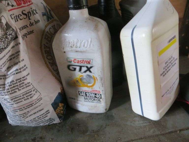 Shelf with Antifreeze, Oil, and ATF Lambrecht Auction, Inc.