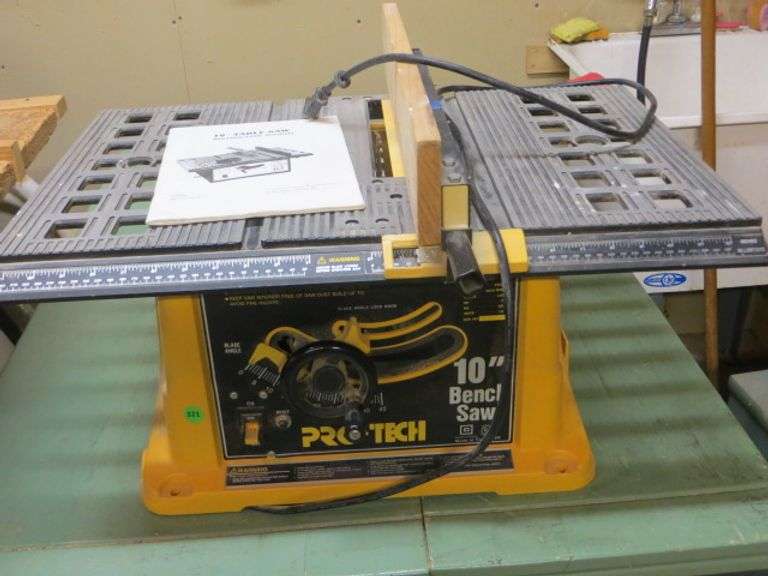 Pro Tech 10" Bench Saw Lambrecht Auction, Inc.