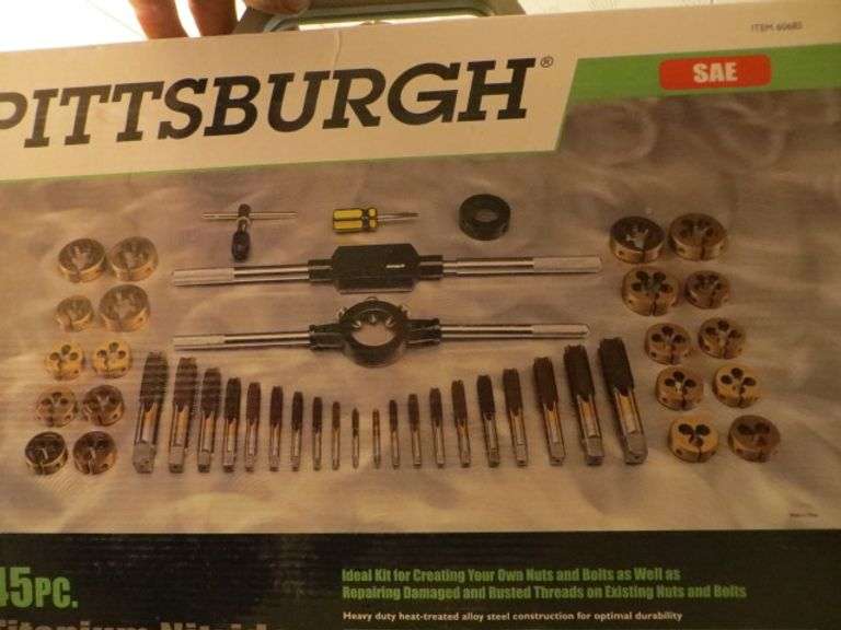 Pittsburgh 45 Piece Tap & Die Set SAE Lambrecht Auction, Inc.