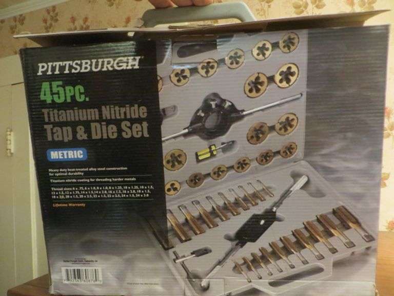 Pittsburgh 45 Piece Tap & Die Set Metric Lambrecht Auction, Inc.