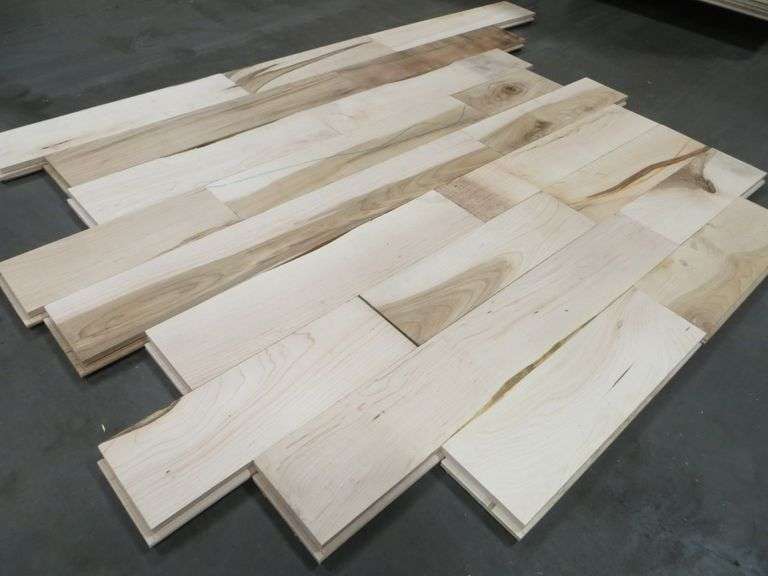 Unfinished Hickory Hardwood 3/4" x 5" x RL - Lambrecht Auction, Inc.