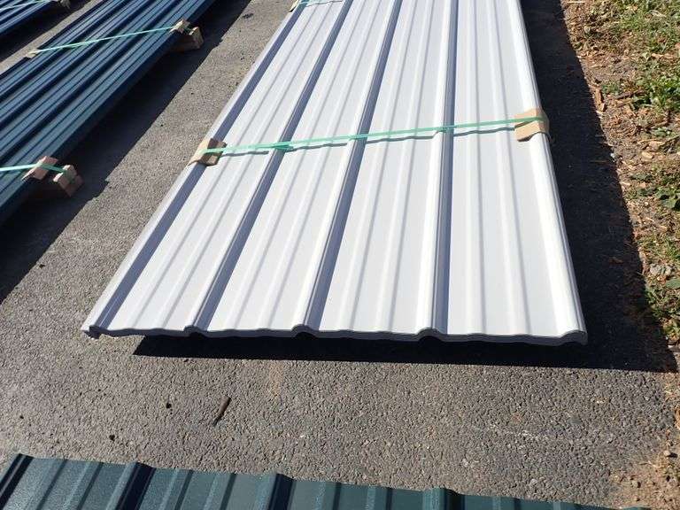 Gray Corrugated Metal Panel 3' x 16' Lambrecht Auction, Inc.