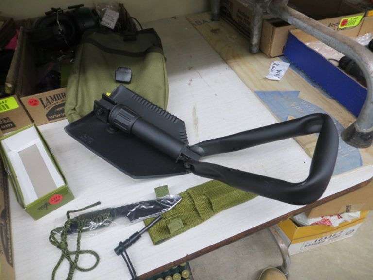 Fox Hole Shovel And A Surviver Knife Lambrecht Auction, Inc.