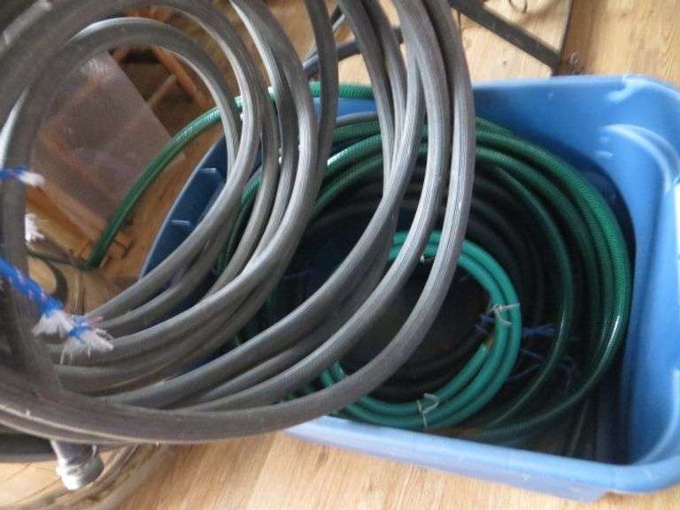 Tub of Short Length Garden Hoses Lambrecht Auction, Inc.
