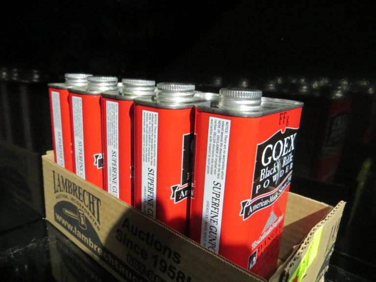 Powder Goex Black Rifle 5 1lb Tins Lambrecht Auction, Inc.