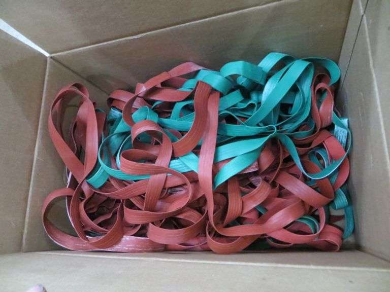 Box of Large Heavy Rubber Bands Lambrecht Auction, Inc.