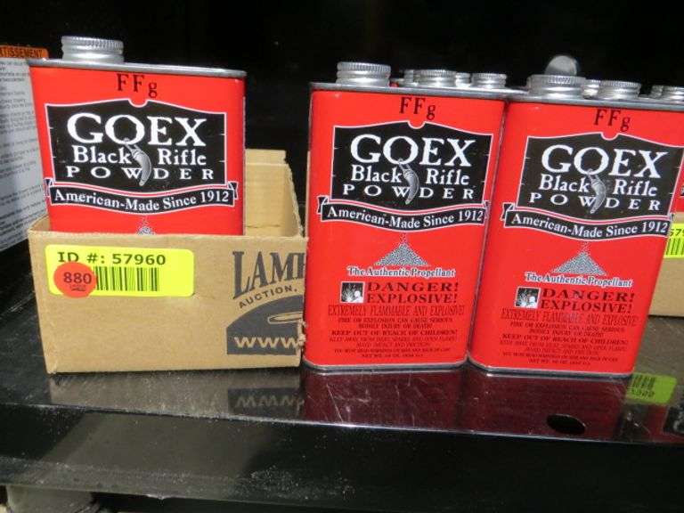 Powder Goex Black Rifle 3 1lb Tins Lambrecht Auction, Inc.