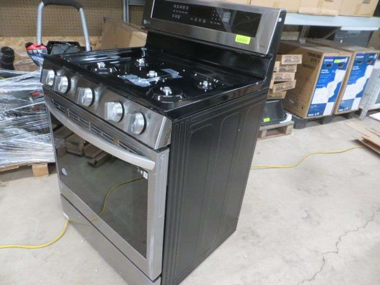 Lg Gas Stove ThinQ Black & SS Lambrecht Auction, Inc.