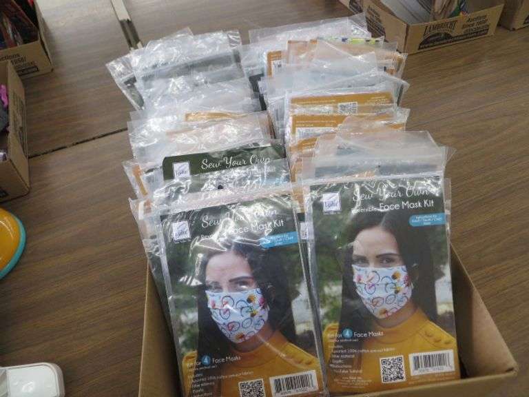 Box Full Of Sew Your Own Face Mask Kits Lambrecht Auction, Inc.