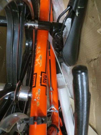 blue and orange mongoose bike