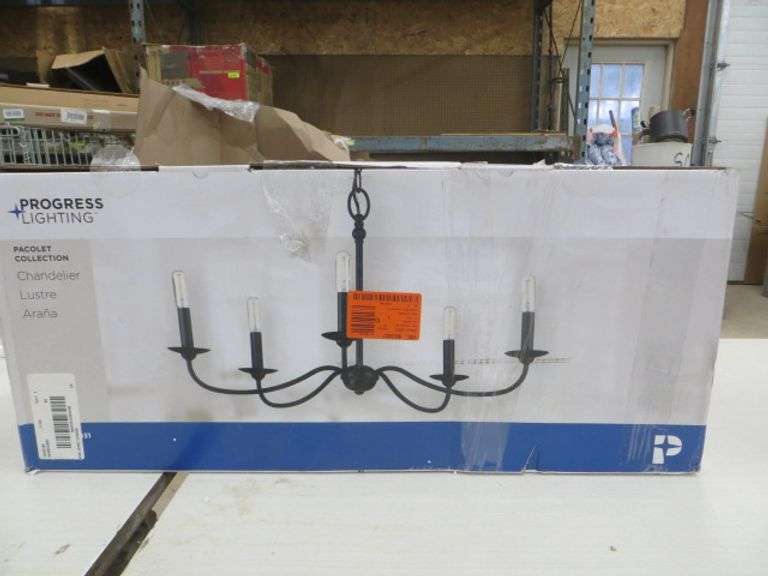 Progress Lighting Pacolet Collection Chandelier Lambrecht Auction, Inc.