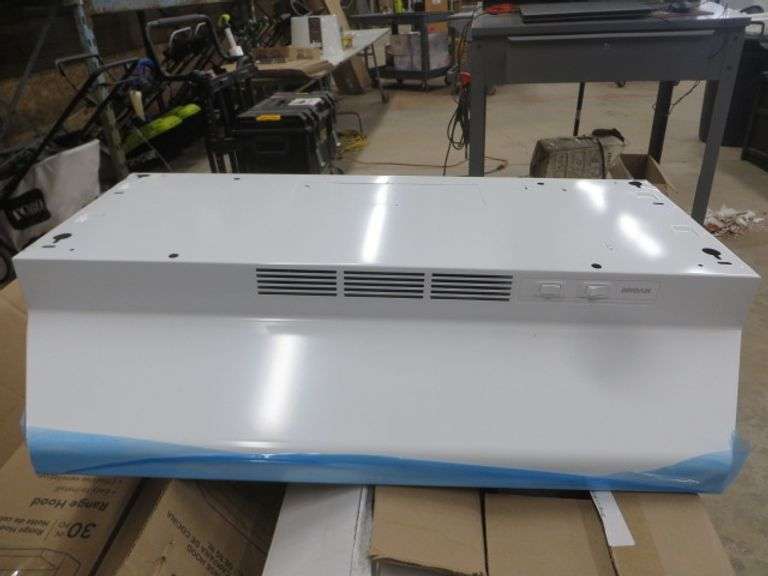 Broan 30" Range Hood White Ductless Lambrecht Auction, Inc.