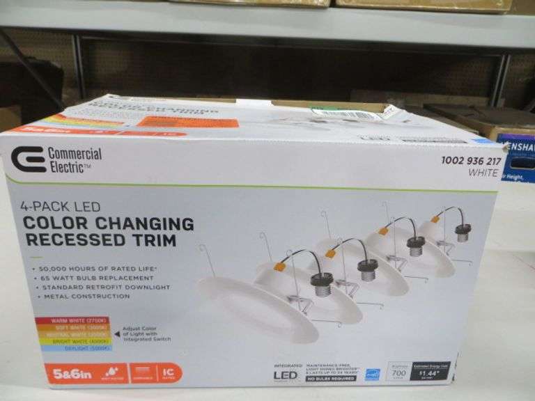 4pk LED Color Changing Recessed Trim Lambrecht Auction, Inc.