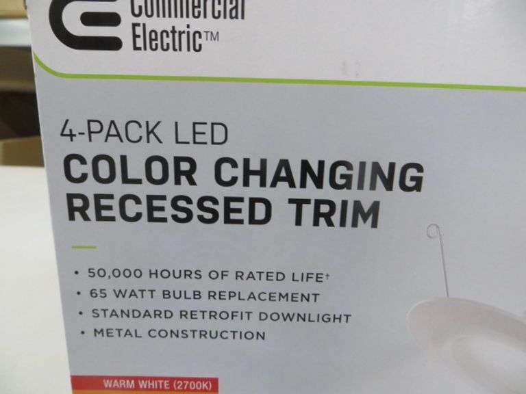 4pk LED Color Changing Recessed Trim Lambrecht Auction, Inc.