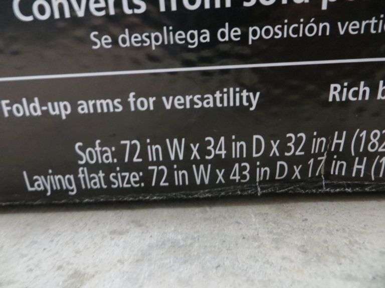 Memory Foam Futon Missing A Back Leg Lambrecht Auction, Inc.