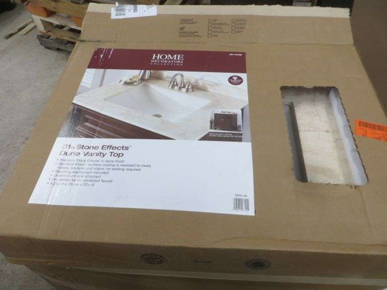 Home Decorations 31" Stone Effects Dune Vanity Top Lambrecht Auction