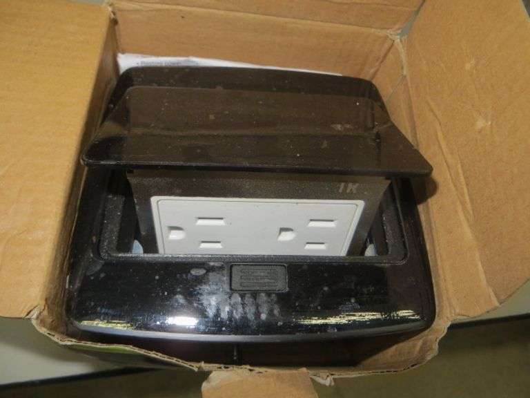 15A 125V Pop Up Floor Box TR Receptacle Lambrecht Auction, Inc.