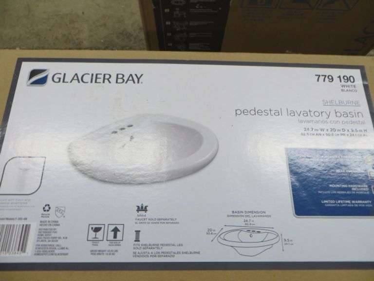 Glacier Bay Pedestal Basin And Base See Details Lambrecht Auction, Inc.